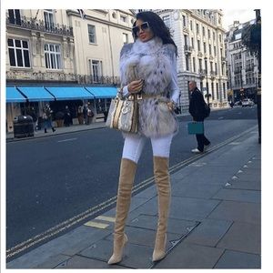 Women’s size 9 (eu40) thigh high sand boots